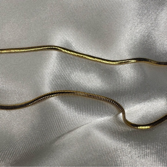 Men's 18k Gold Plated Flat Snake Chain - Picture 4 of 8